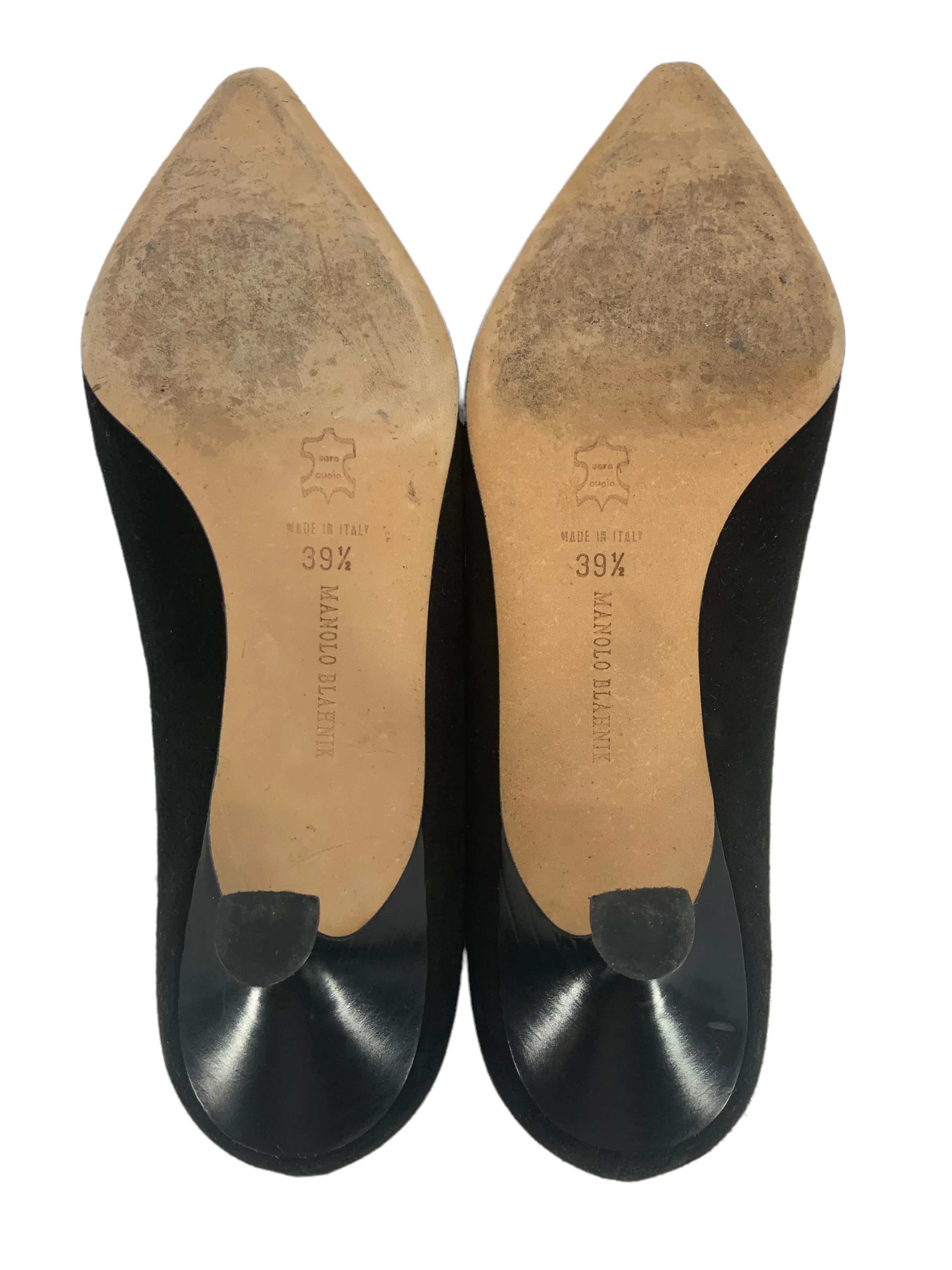 Manolo Blahnik Cutout Suede Pumps Size 9.5