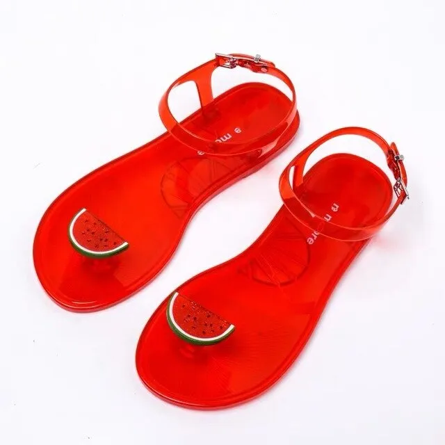 Melissa Brand Cherry  New Women Flat Sandals Melissa Shoes For Women Jelly Sandals Female Jelly Shoes Adulto Mulher