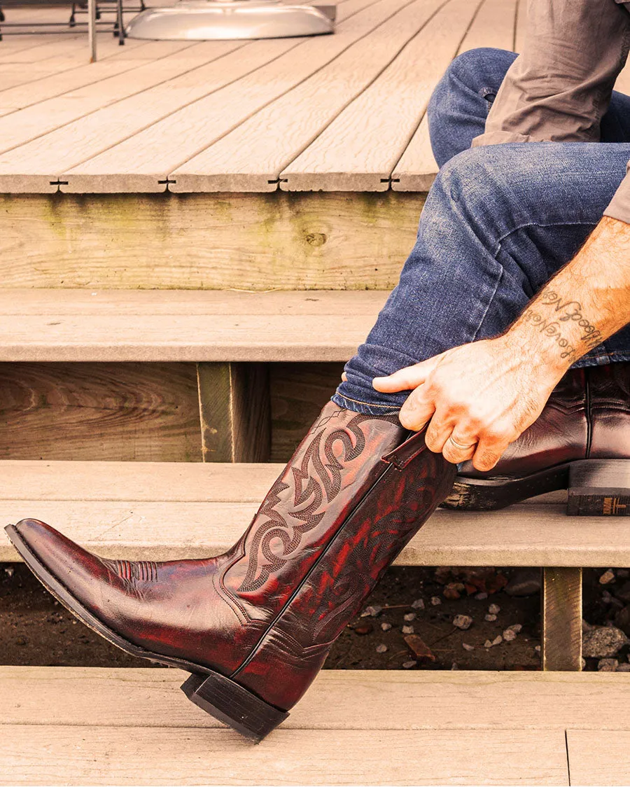 Mens Milwaukee Mignon Boots - Black Cherry