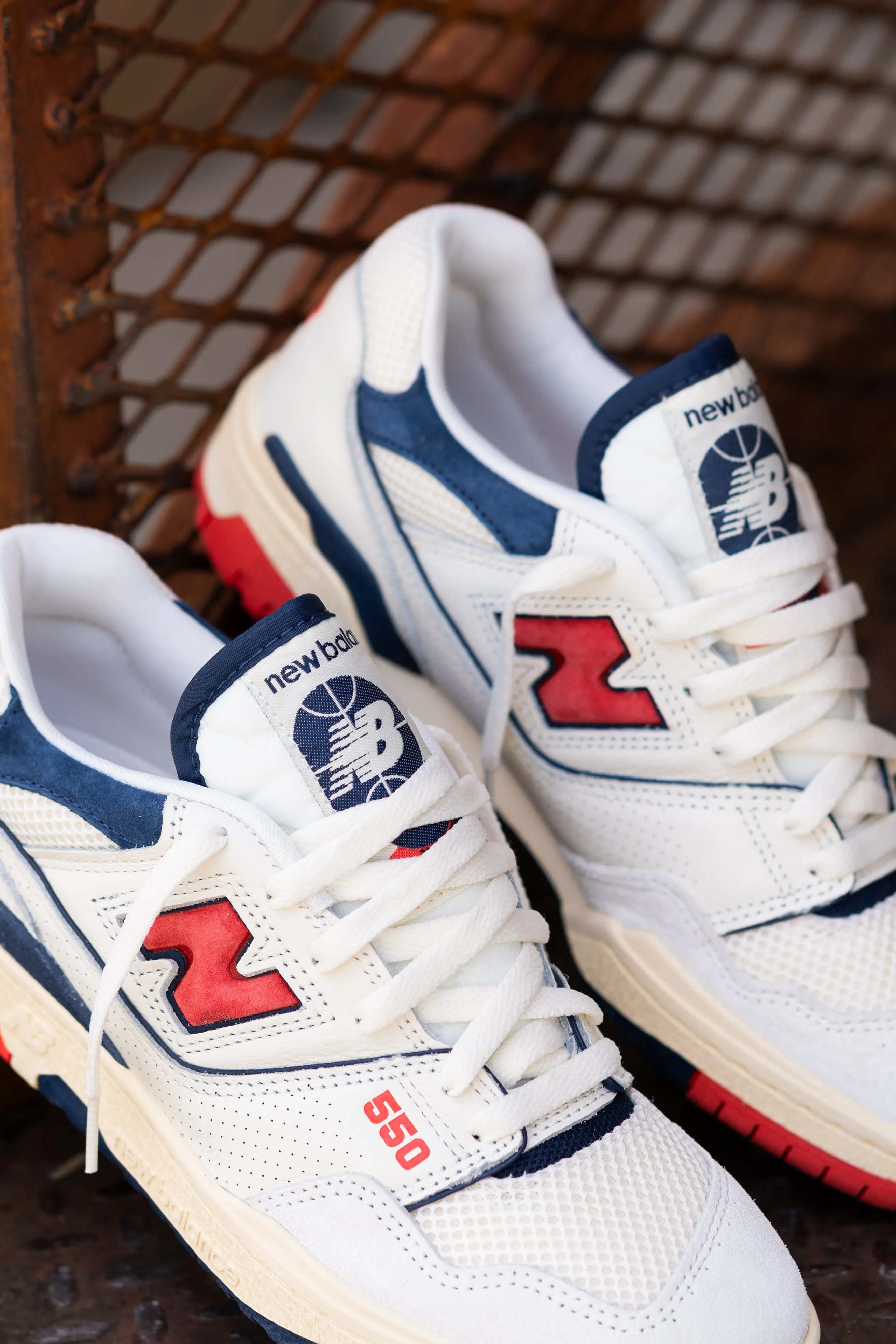 Mens New Balance 550 (White/Red) - BB550CPB