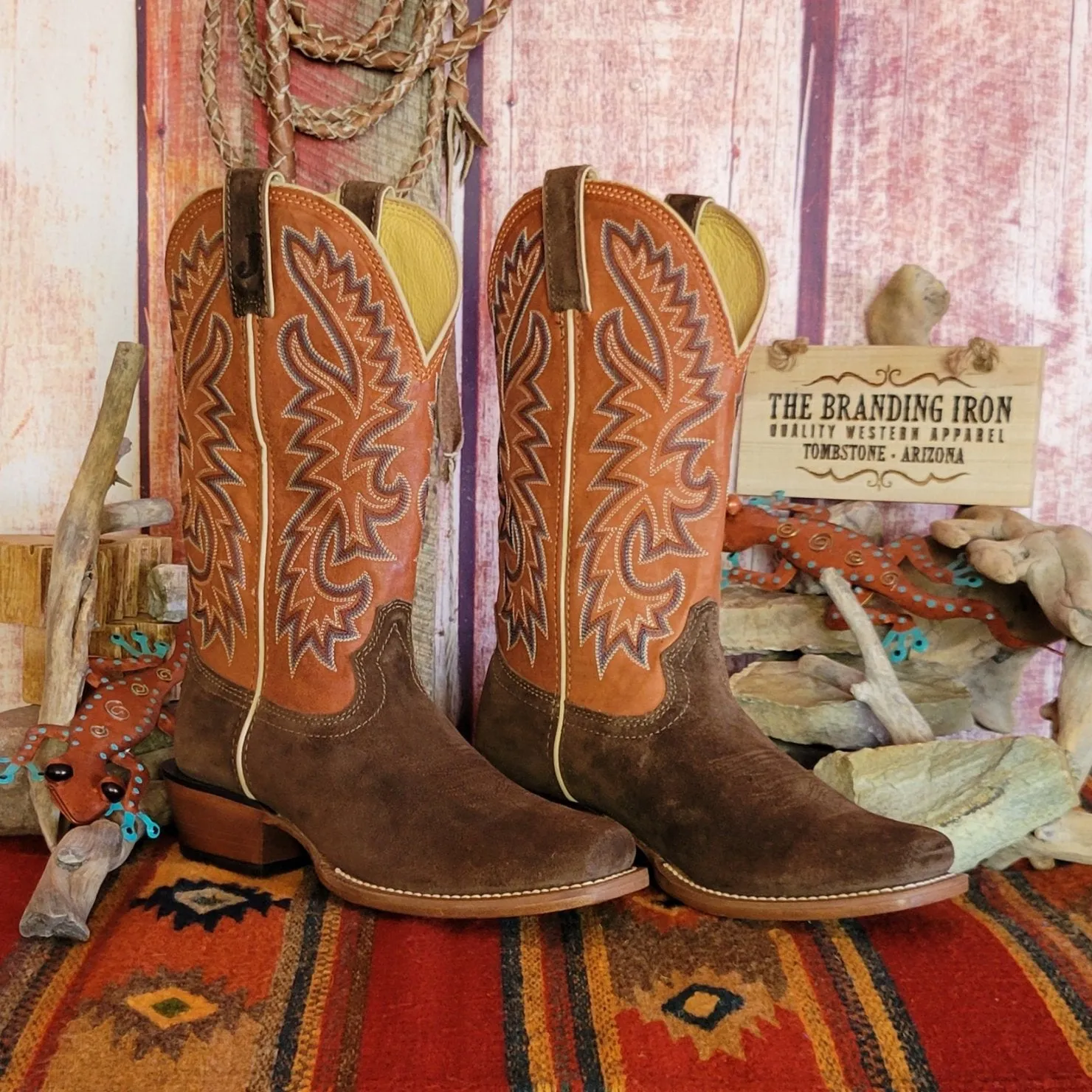 Men's Russet Brown Suede Boots "Jimmy" by Justin FN7252