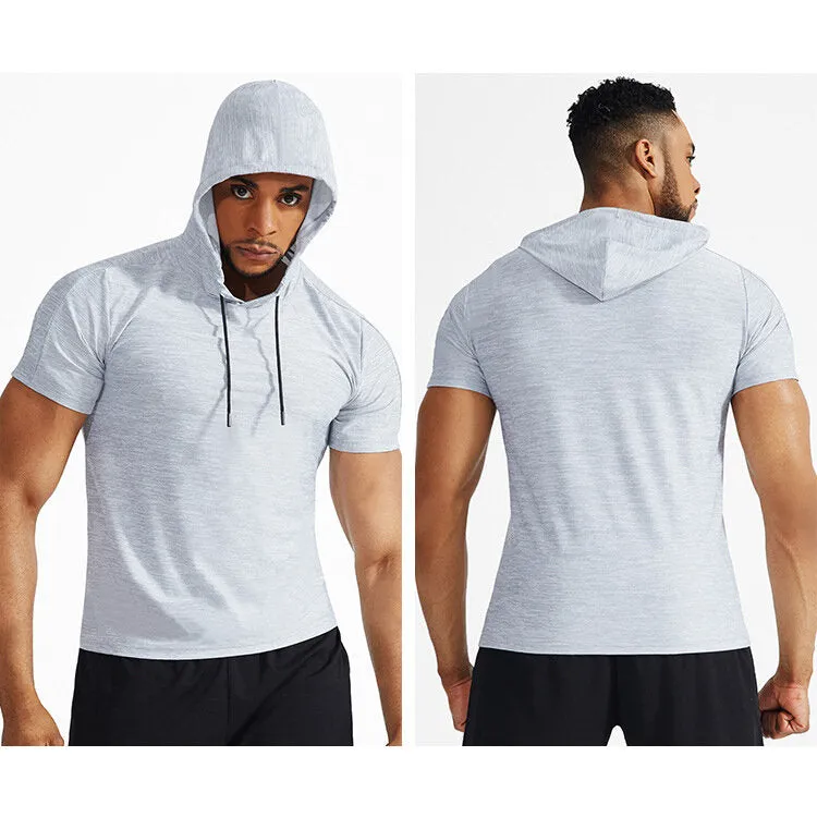 Men's Short Sleeve Sports Tops Spring Summer Workout Running Large Size T-shirt Athleisure Breathable Soft Sweat Out Shirt Gym Running Basketball Sportswear