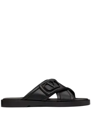 Men's Slide Vlogo Signature in Nero | Size 41 | 5Y2S0I02LSB