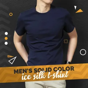 👕Men's Solid Color Ice Silk T-Shirt❄️