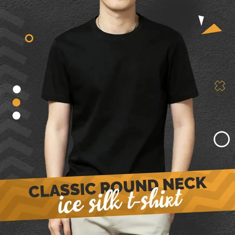 👕Men's Solid Color Ice Silk T-Shirt❄️