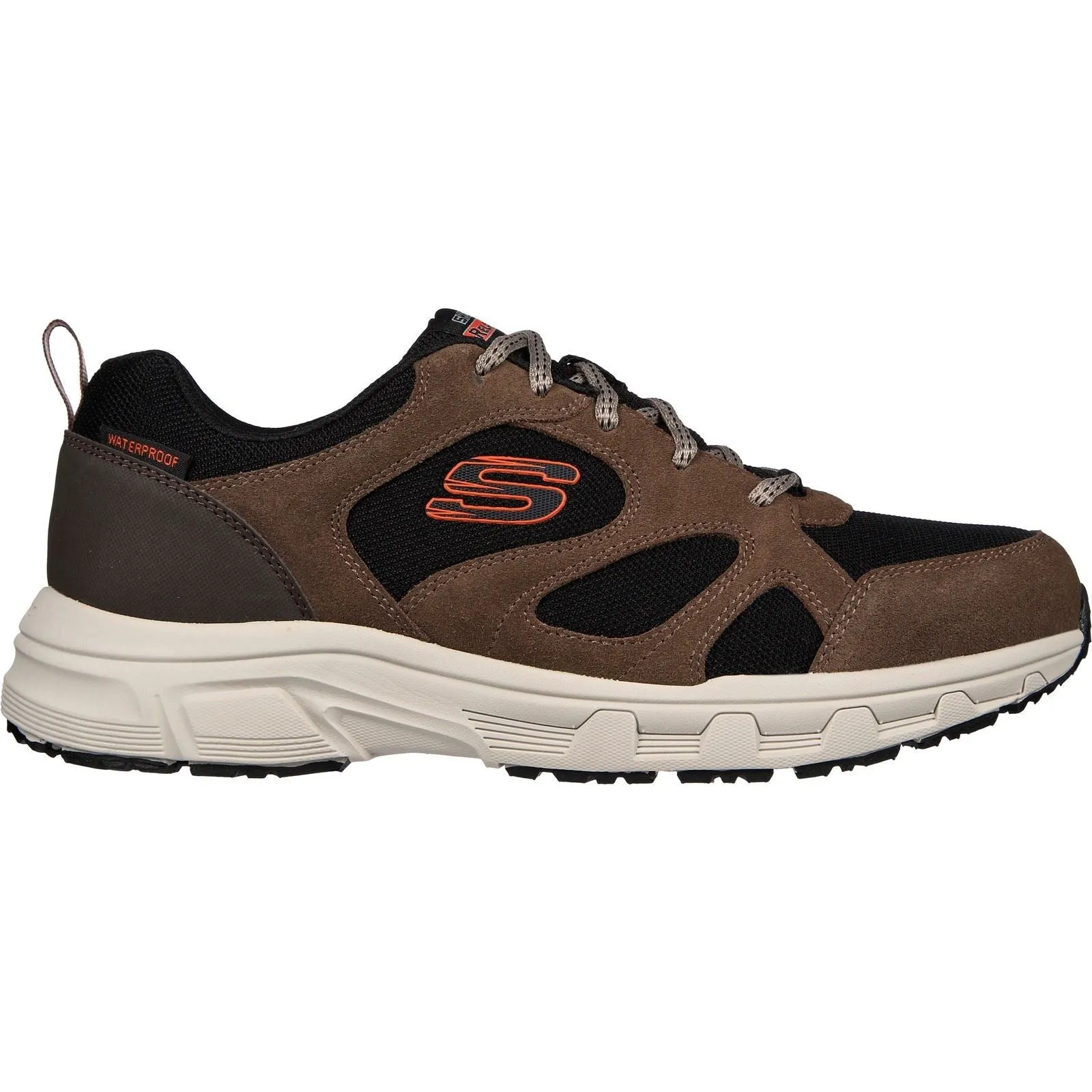 Men's Wide Fit Skechers 237348 Oak Canyon Sunfair Trekking Low Cut Trainers - Brown/Black