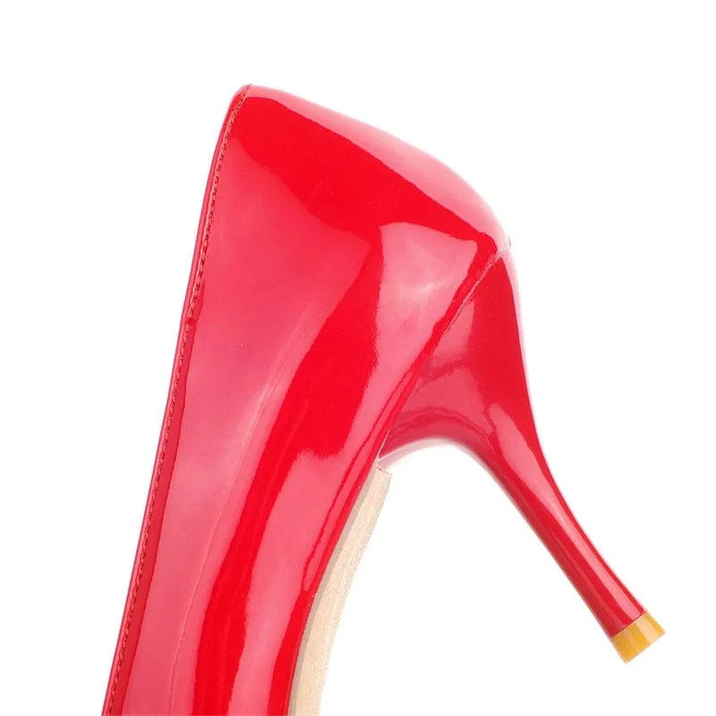 Mid Heel Ladies Pumps Red Pink White Black