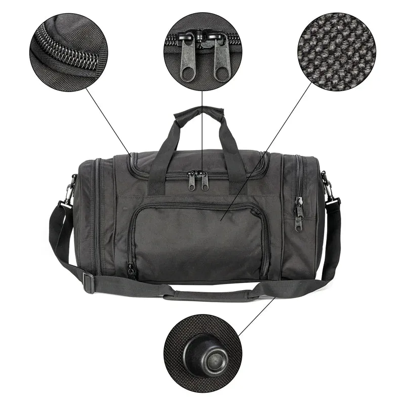 Military Tactical Travel Duffle Bag with Shoe Compartment, Gym Hiking Weekend