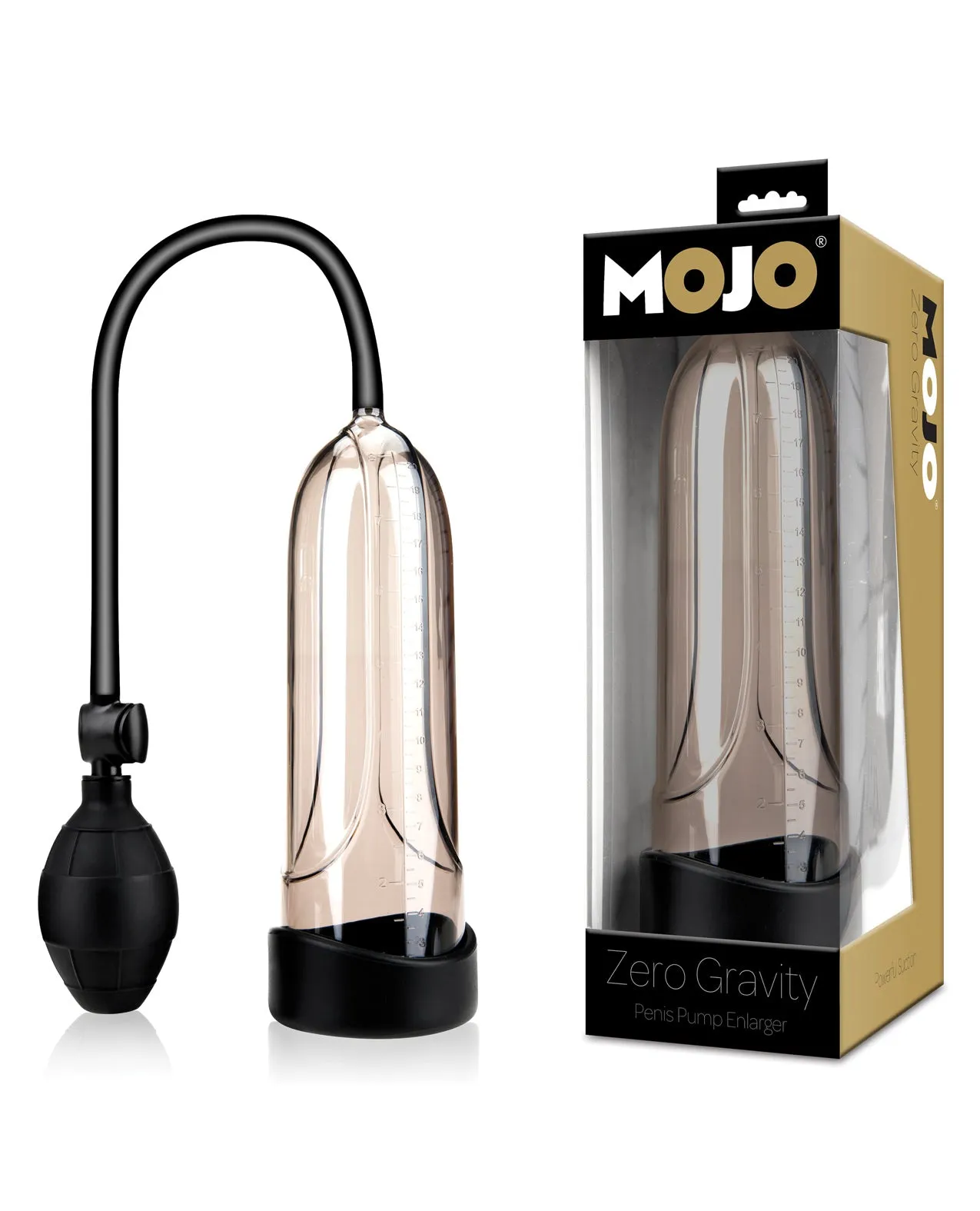 Mojo Zero Gravity Penis Pump Enlarger - Black/Smoke