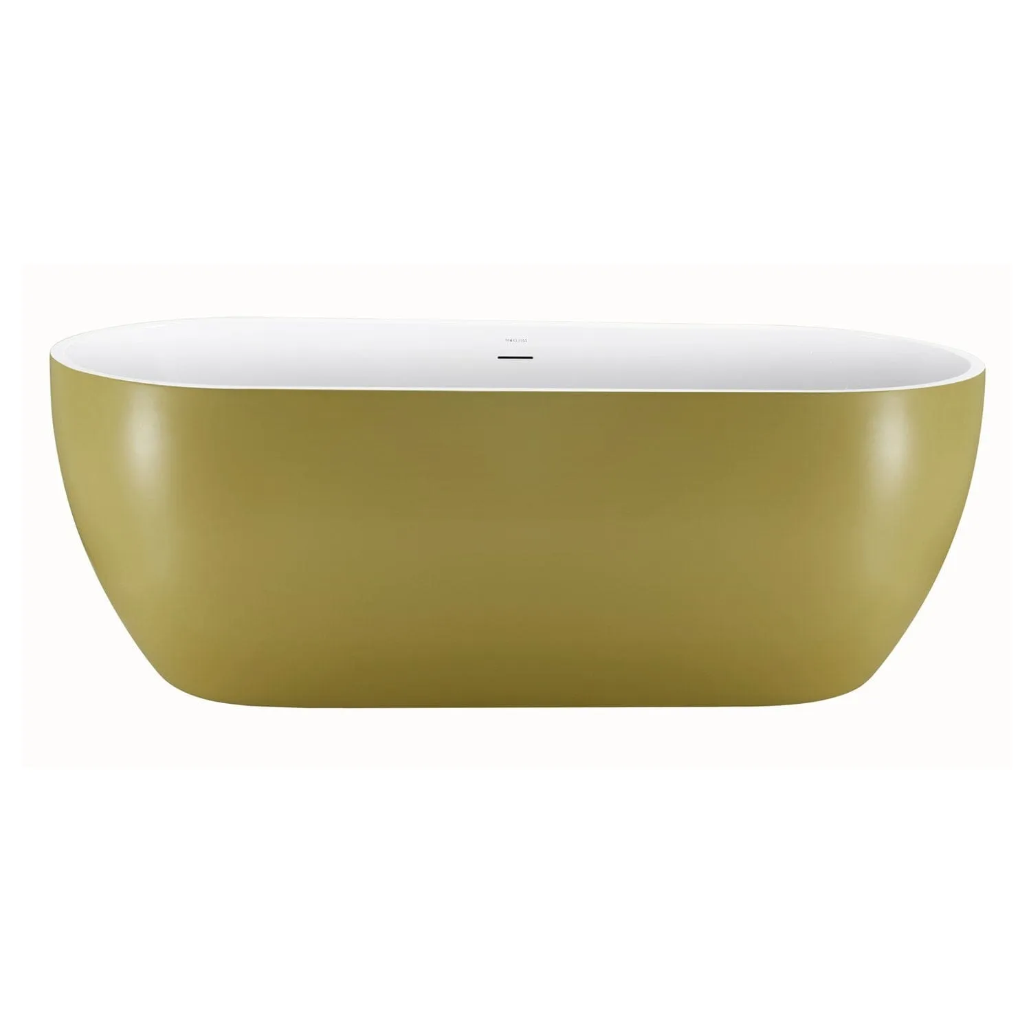 Mokleba 59" Center Drain Freestanding Soaking Bathtub