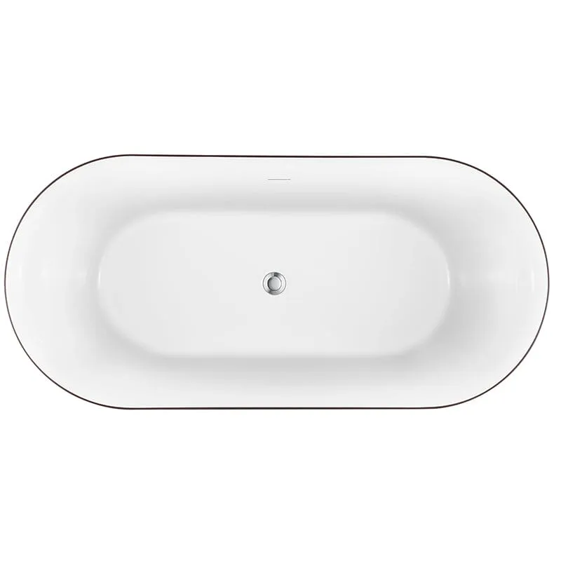 Mokleba 59" Oval Solid Surface Freestanding Soaking Tub