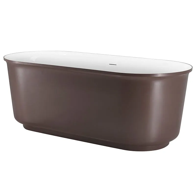 Mokleba 59" Oval Solid Surface Freestanding Soaking Tub