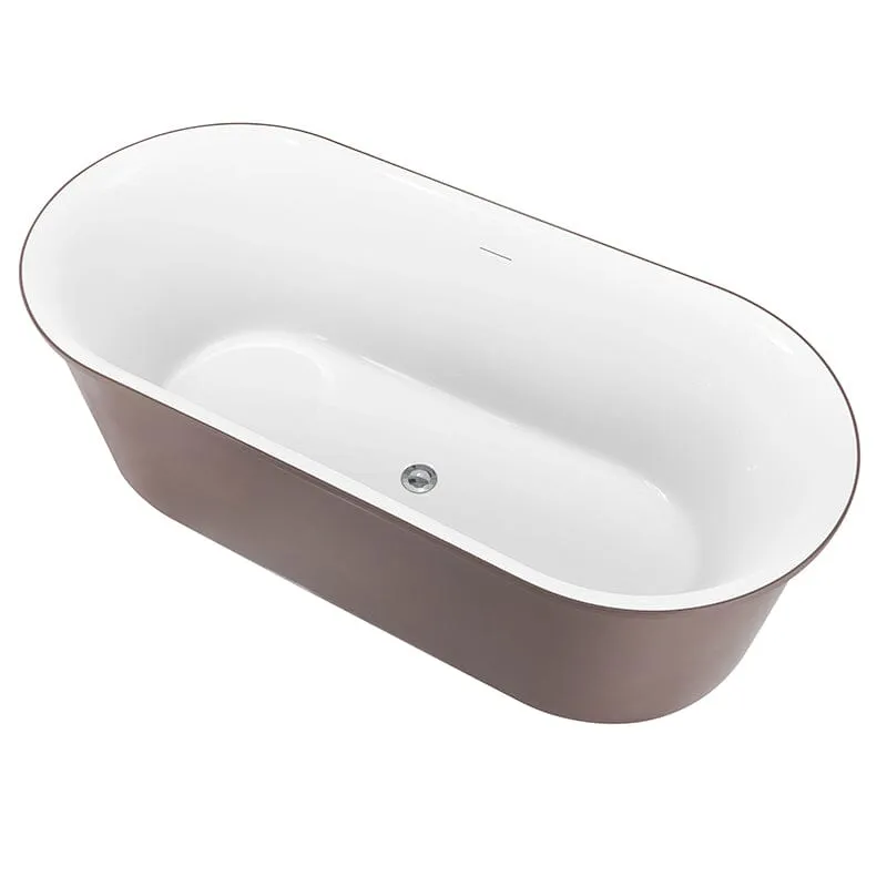 Mokleba 59" Oval Solid Surface Freestanding Soaking Tub