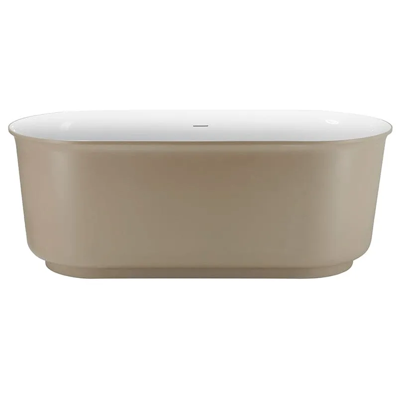 Mokleba 59" Oval Solid Surface Freestanding Soaking Tub