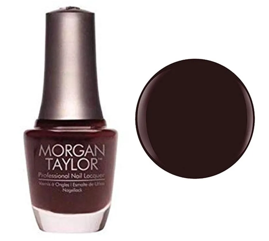 Morgan Taylor Lacquer Nail Polish - Pumps Or Cowboy Boots? - Black Brown Creme - 15ML