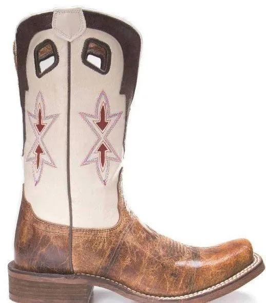 Nocona Women's Hero Sedinia Tan Square Toe Western Boots - NL5400