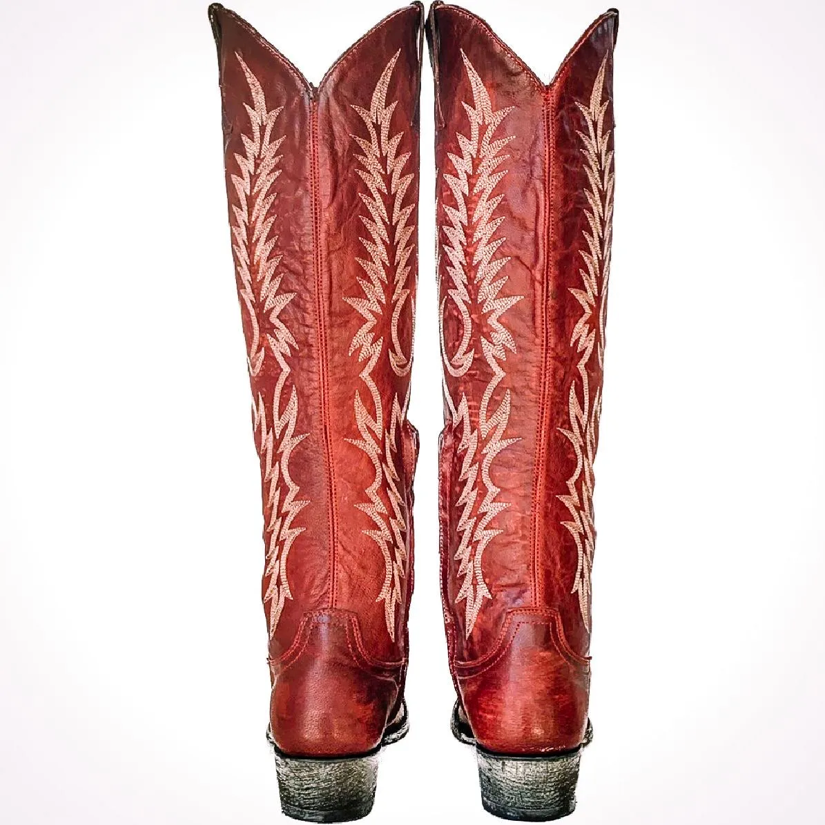 OLD GRINGO Mayra Embroidered Tall Knee High Red Leather Cowgirl Western Boots