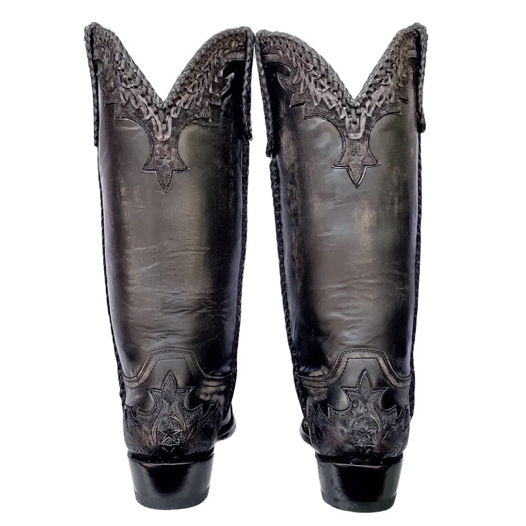 OLD GRINGO Porfirio Tooled Black Leather Cowboy Western Boots