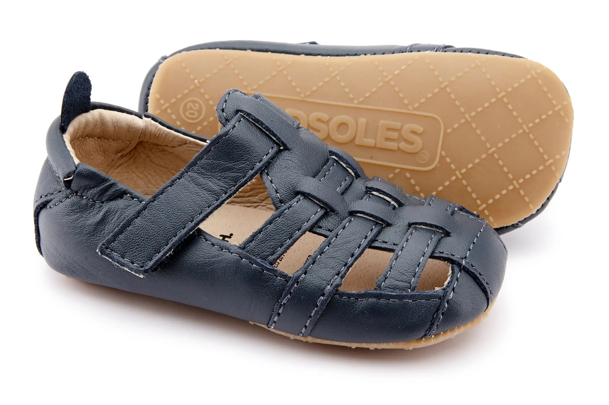 Old Soles Girl's and Boy's 038R Gladiator Flat Sandals - Navy