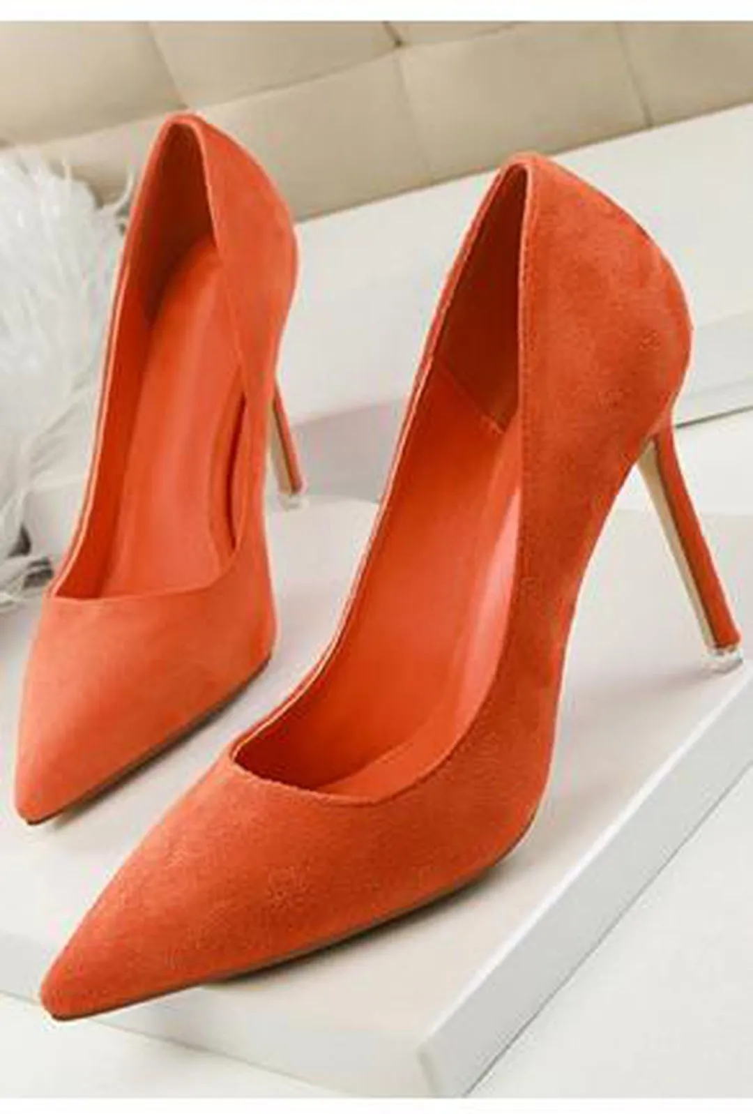 OLIVIA - SUEDE PUMPS HEELS