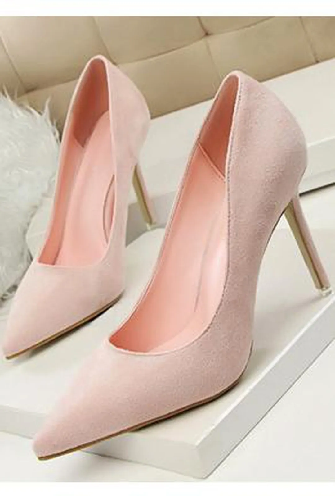 OLIVIA - SUEDE PUMPS HEELS