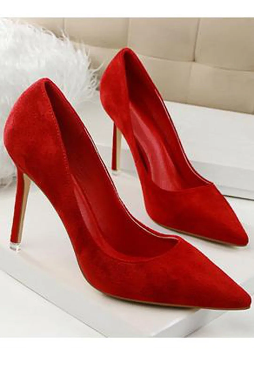 OLIVIA - SUEDE PUMPS HEELS