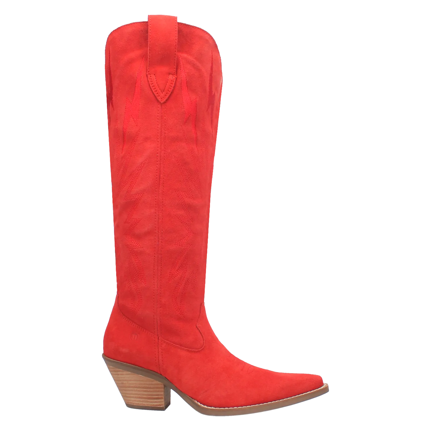 Online Exclusive | Dingo | Thunder Road Suede Leather Cowboy Boots in Red **PREORDER