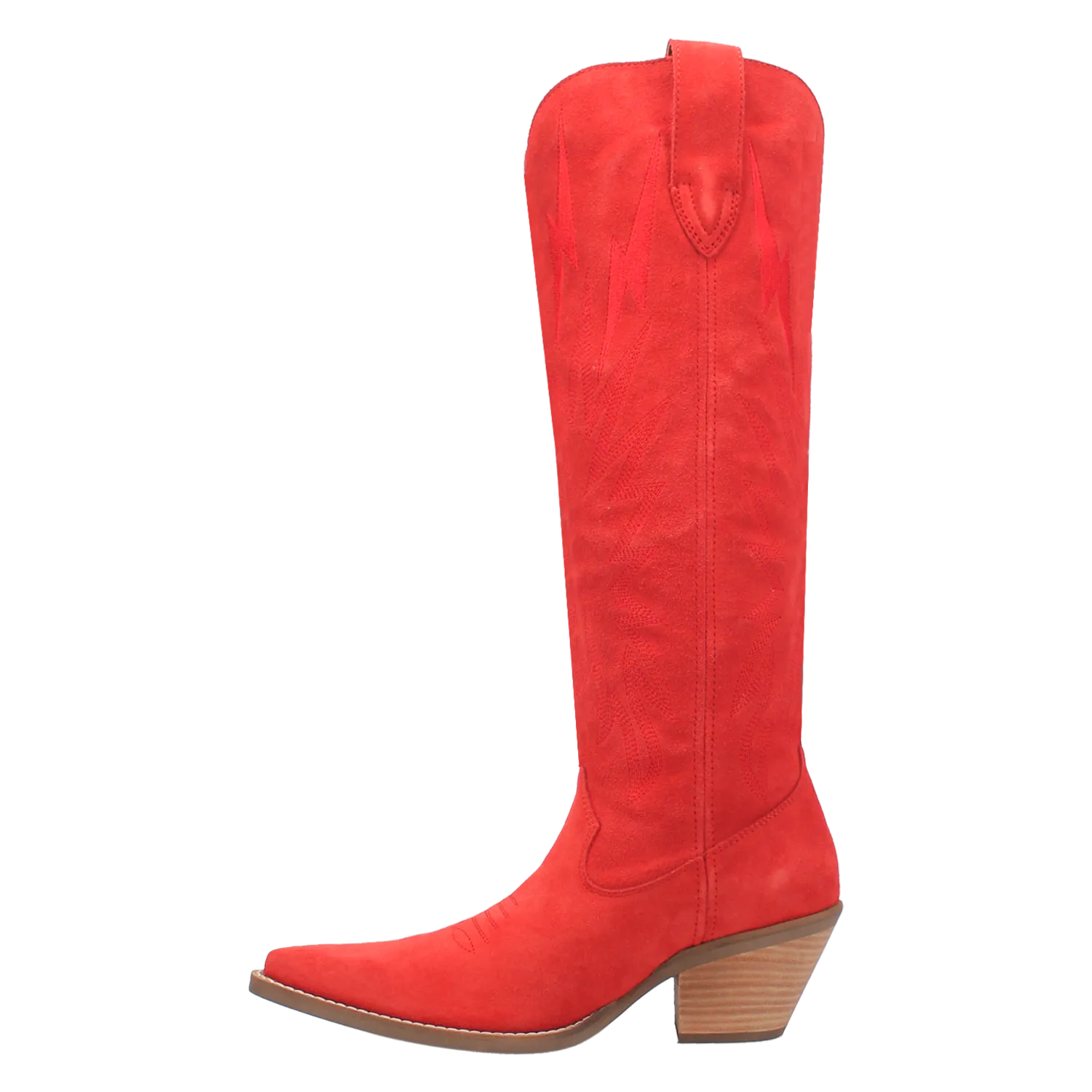 Online Exclusive | Dingo | Thunder Road Suede Leather Cowboy Boots in Red **PREORDER