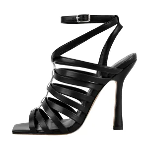 Open Toe Gladiator Hoof Heels Sandals