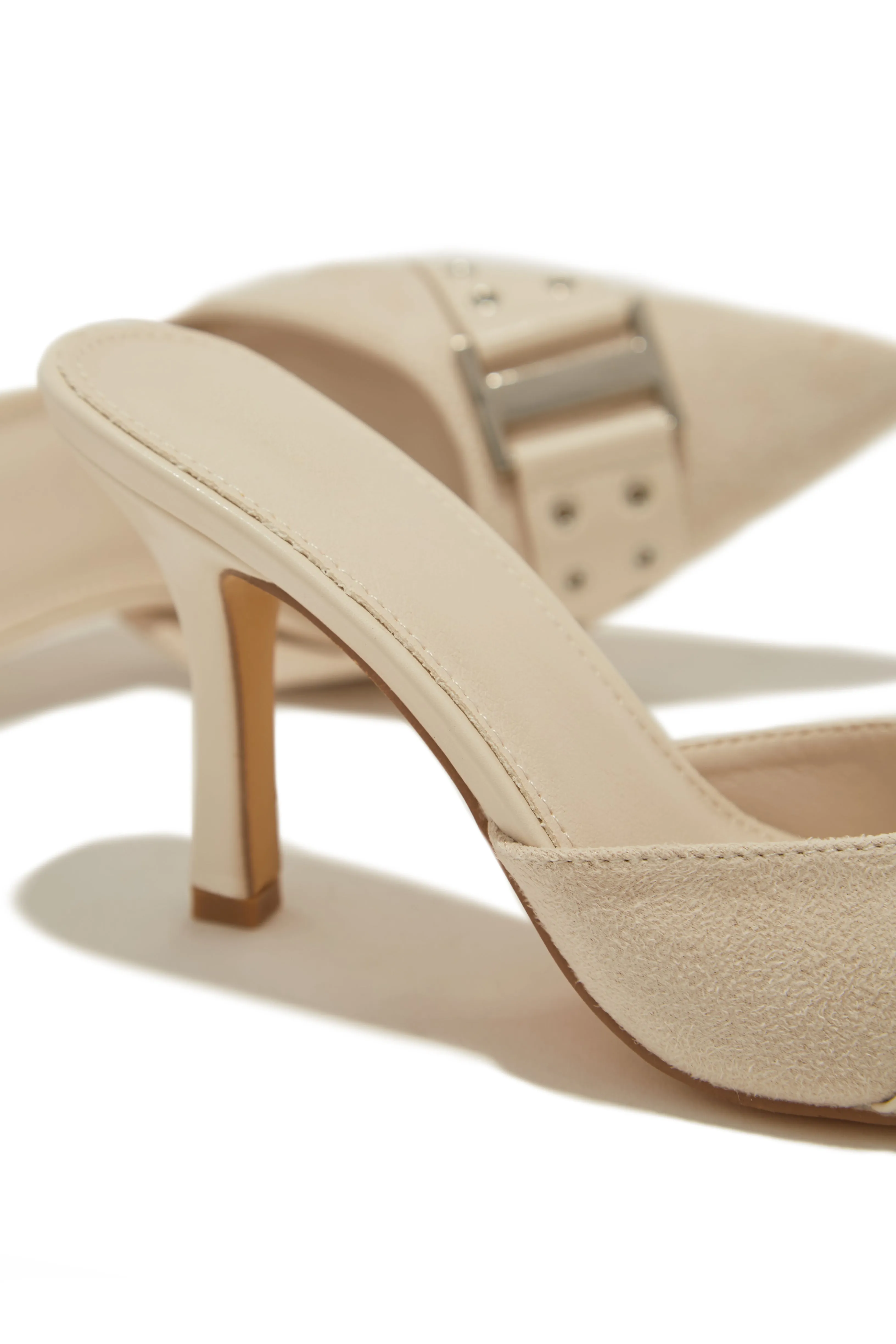 Paulette High Heel Pumps Mules - Nude