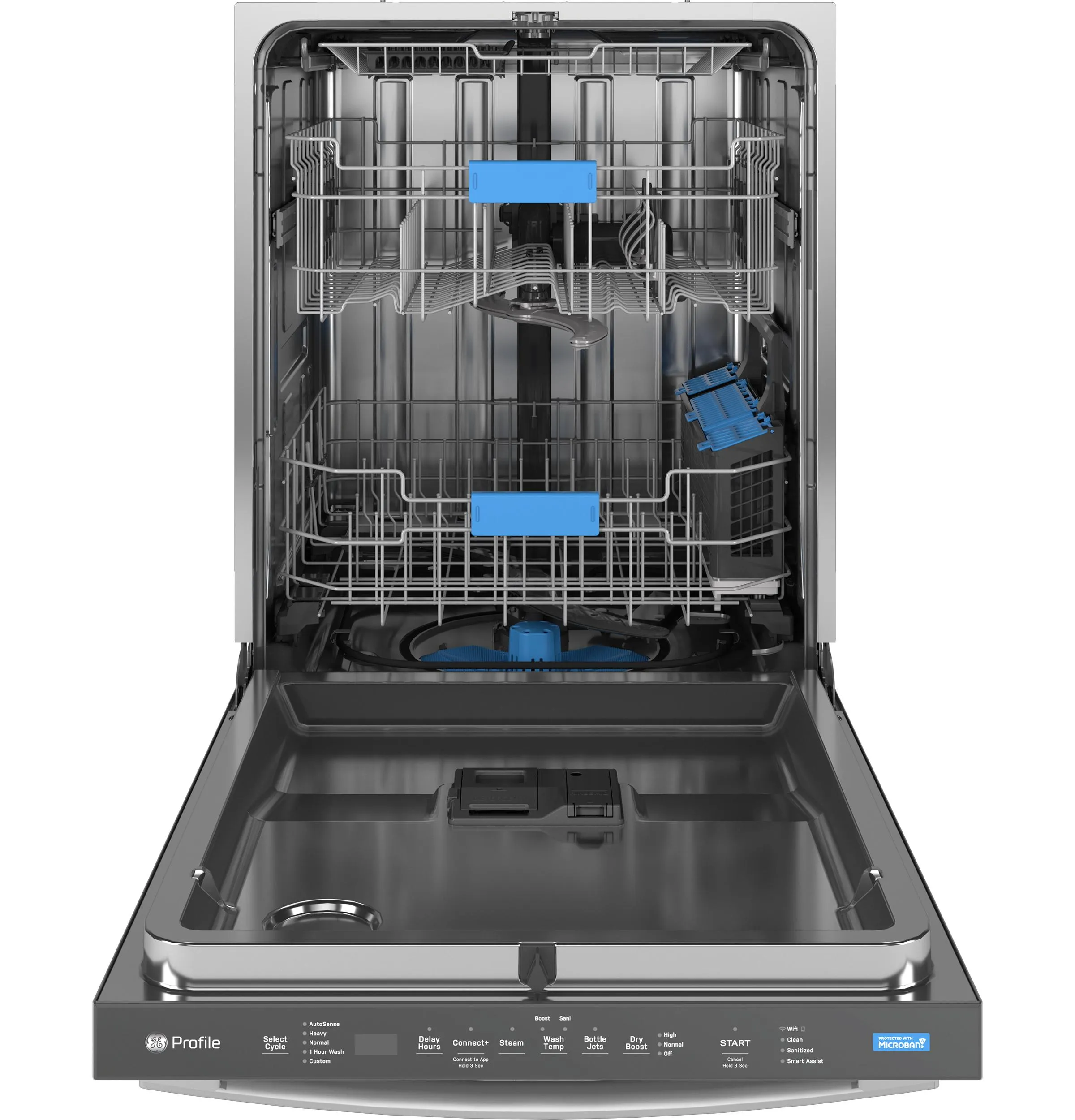 PDT715SYVFS GE Profile™ ENERGY STAR® Fingerprint Resistant Top Control Stainless Interior Dishwasher with Microban™ Antimicrobial Technology with Sanitize Cycle