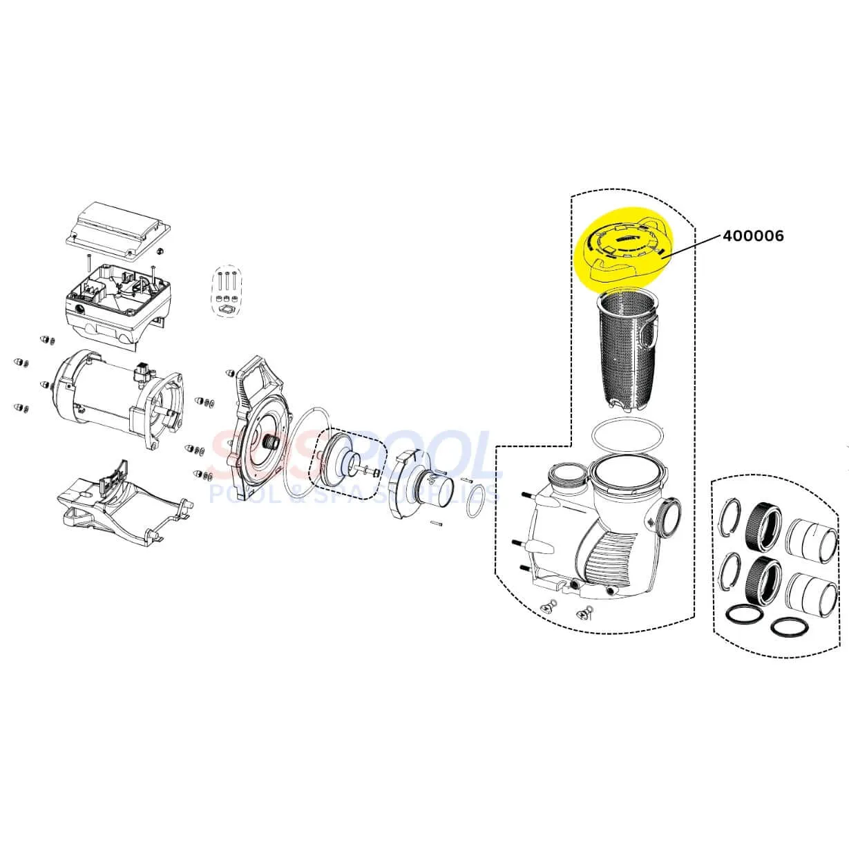 Pentair Lid and Locking Ring Assembly For WhisperfloXF and IntellifloXF Pumps | 400006