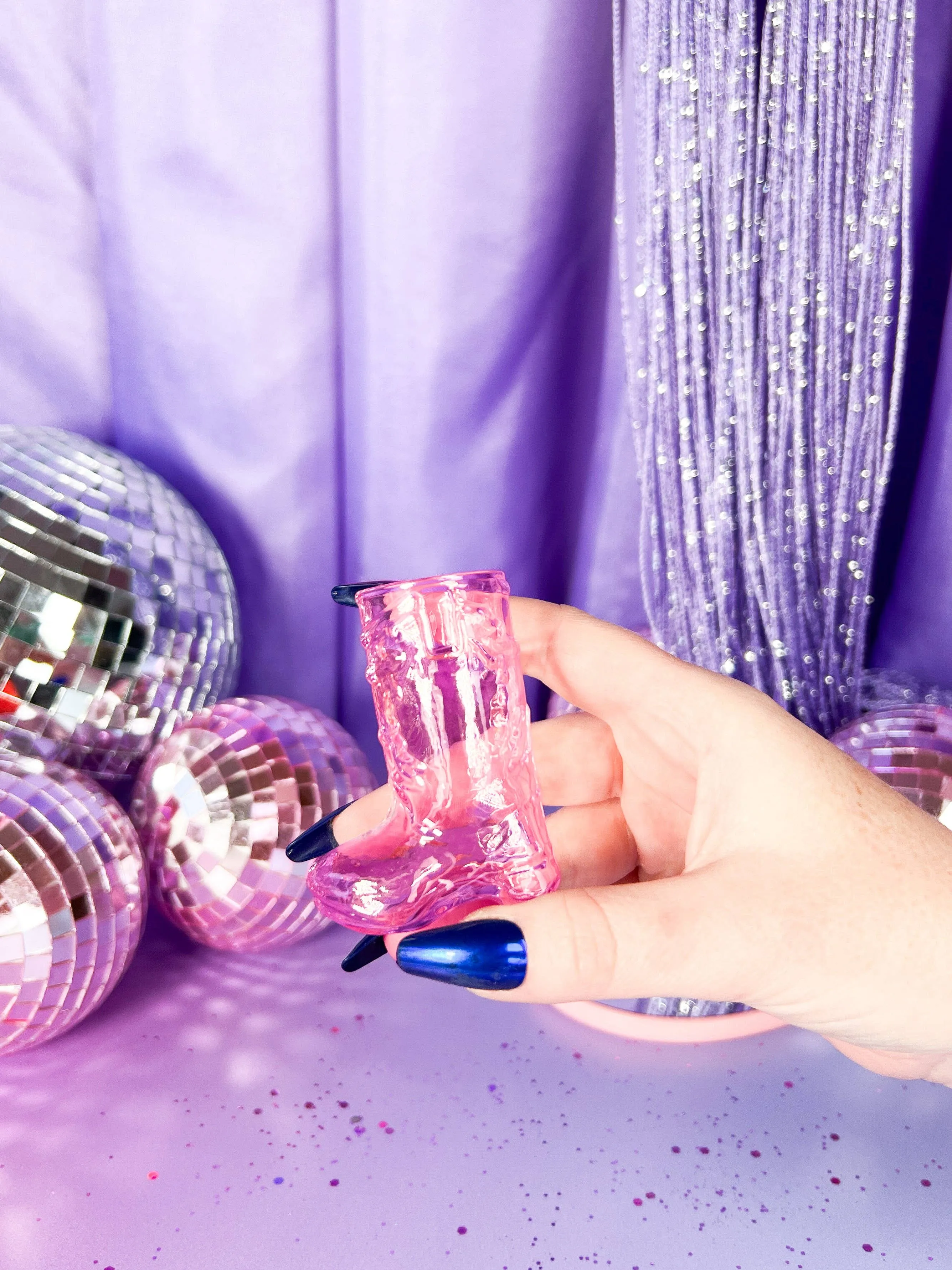 Pink Cowboy Boot Shot Glass