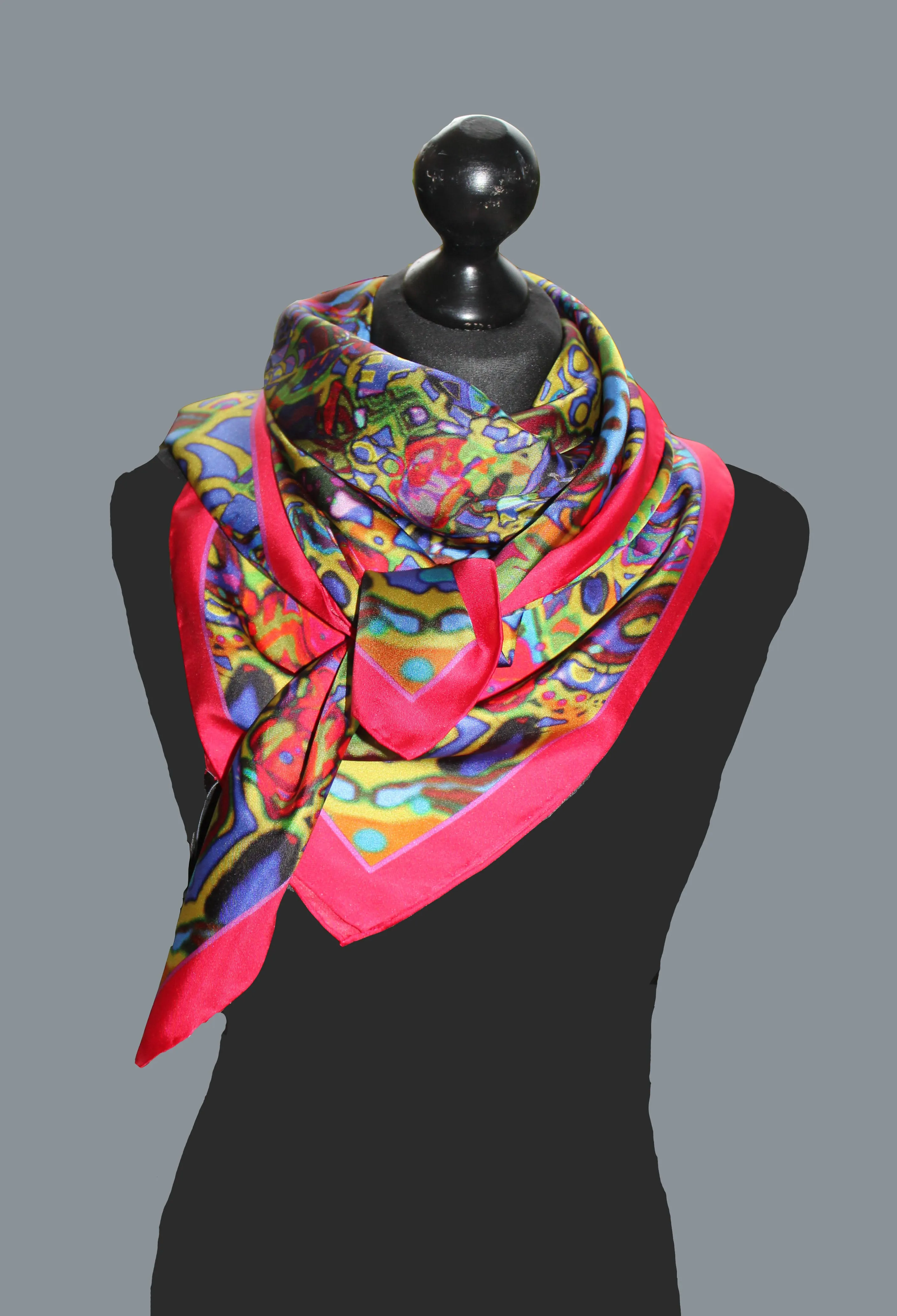 Pink Spider Mix, Silk Scarf