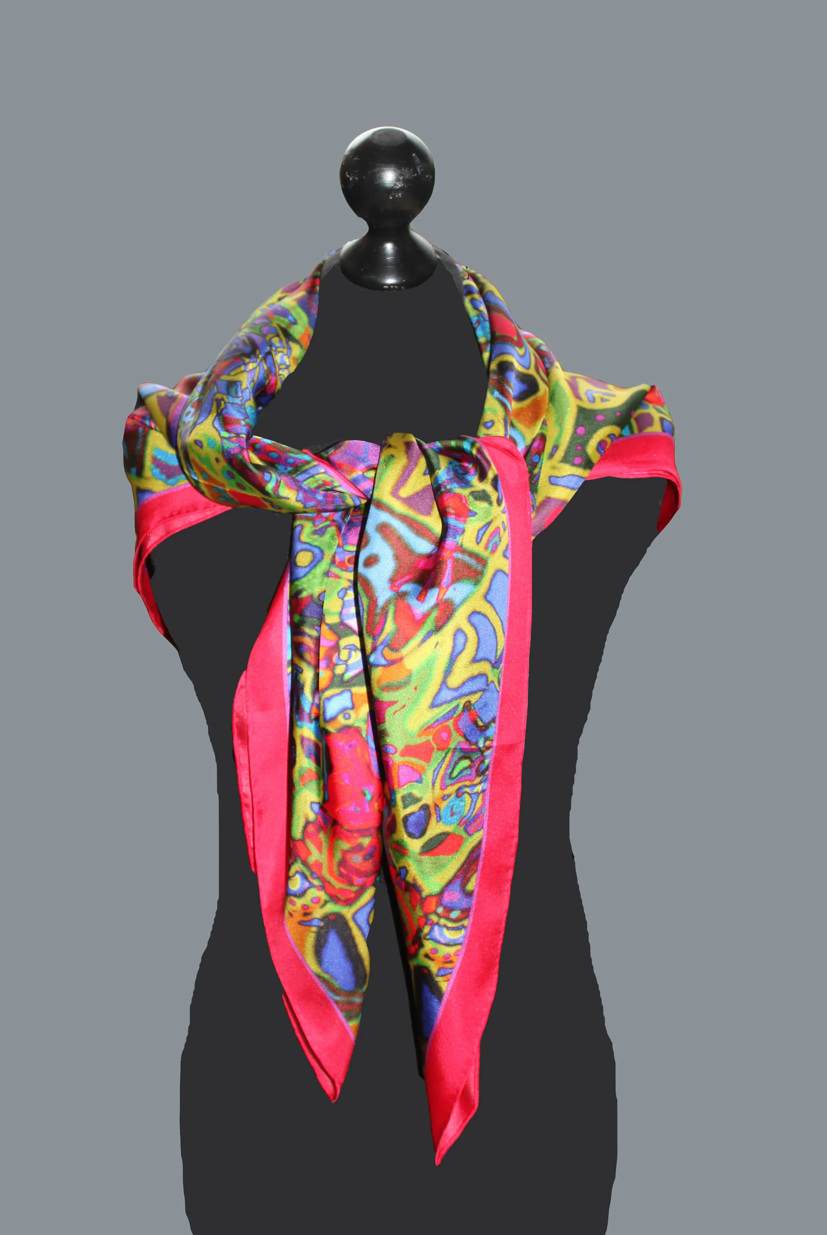 Pink Spider Mix, Silk Scarf