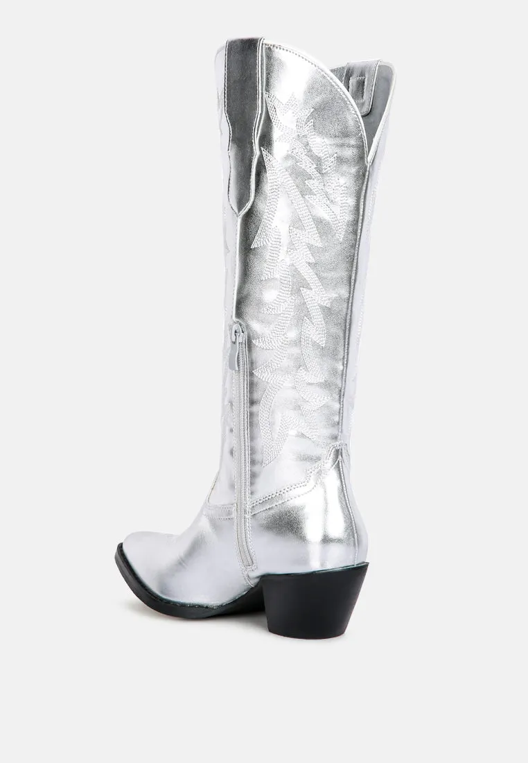 Priscilla Western Cowboy Calf Boots