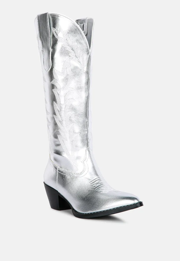 Priscilla Western Cowboy Calf Boots