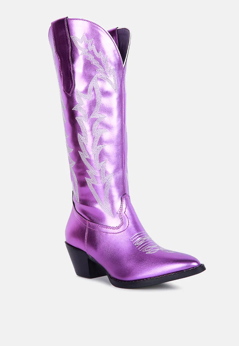 Priscilla Western Cowboy Calf Boots