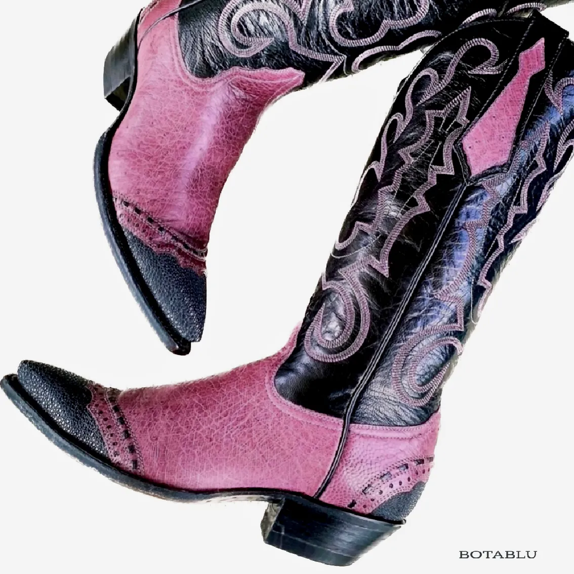 Private Collection Larry Mahan Vintage Ostrich Stingray Exotic Cowgirl Western Boots