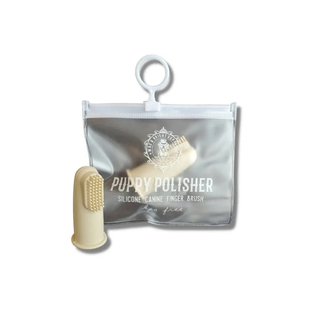 Puppy Polisher Silicone BPA Free Finger Brush for Dogs