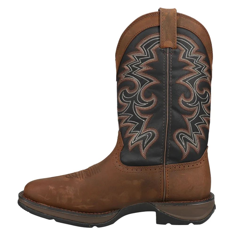 Rebel Wellington Square Toe Boots