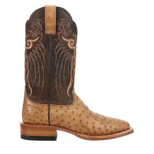 Rio Full Quill Ostrich Embroidery Square Toe Cowboy Boots