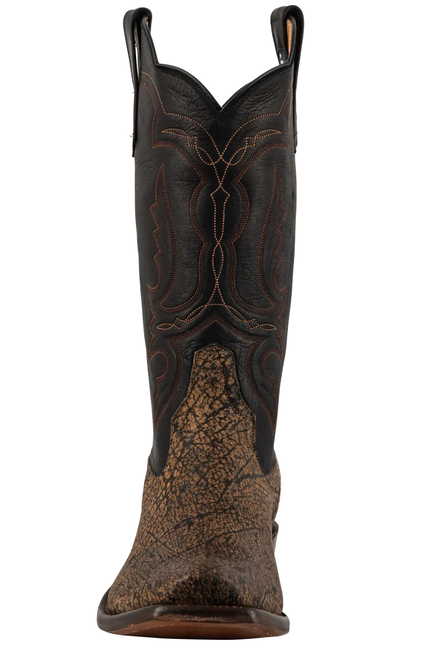 Rios of Mercedes Men's Cape Buffalo Cowboy Boots - Tan