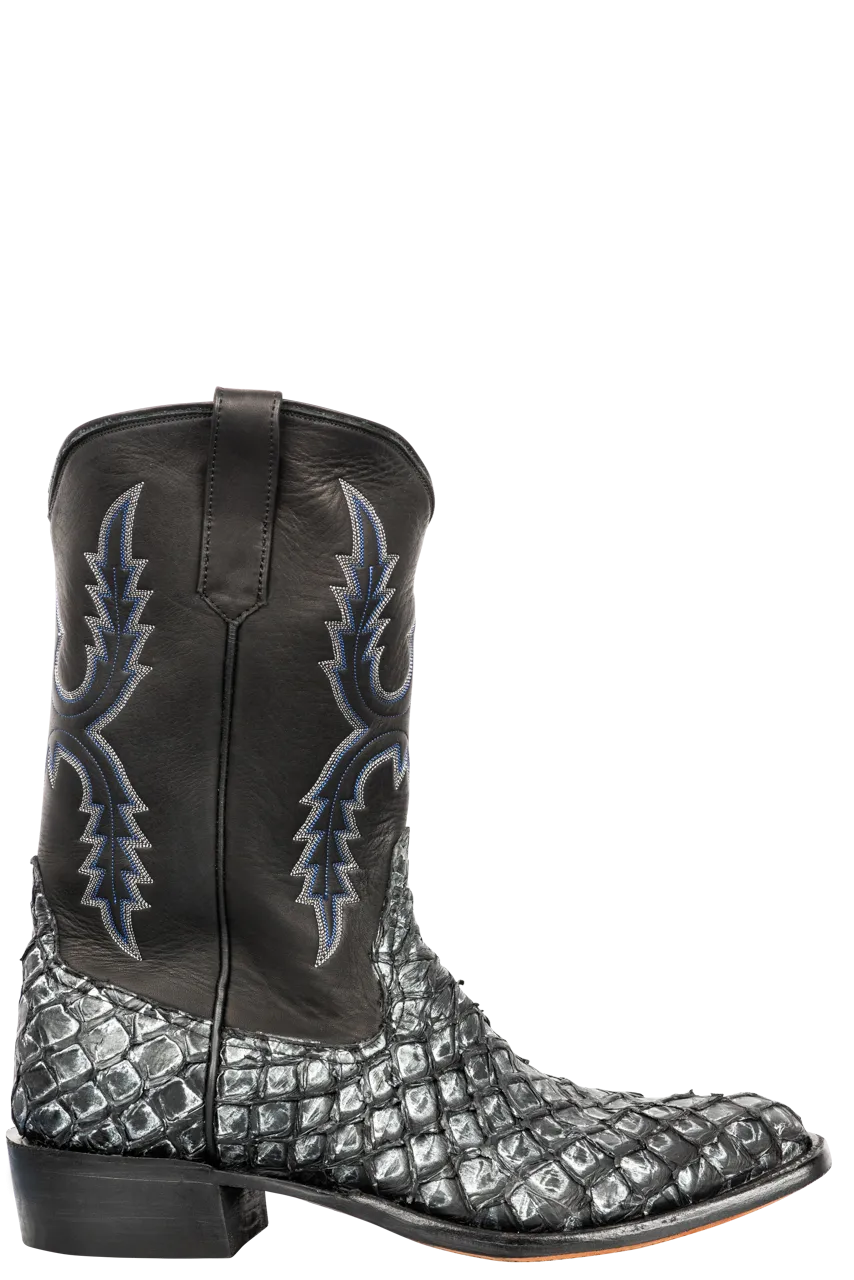 Rios of Mercedes Piraucu Cowboy Boots - Blue Steel