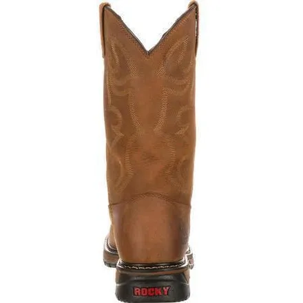 Rocky Men's Original Ride Branson Roper Western Work Boot - Brown FQ0002733