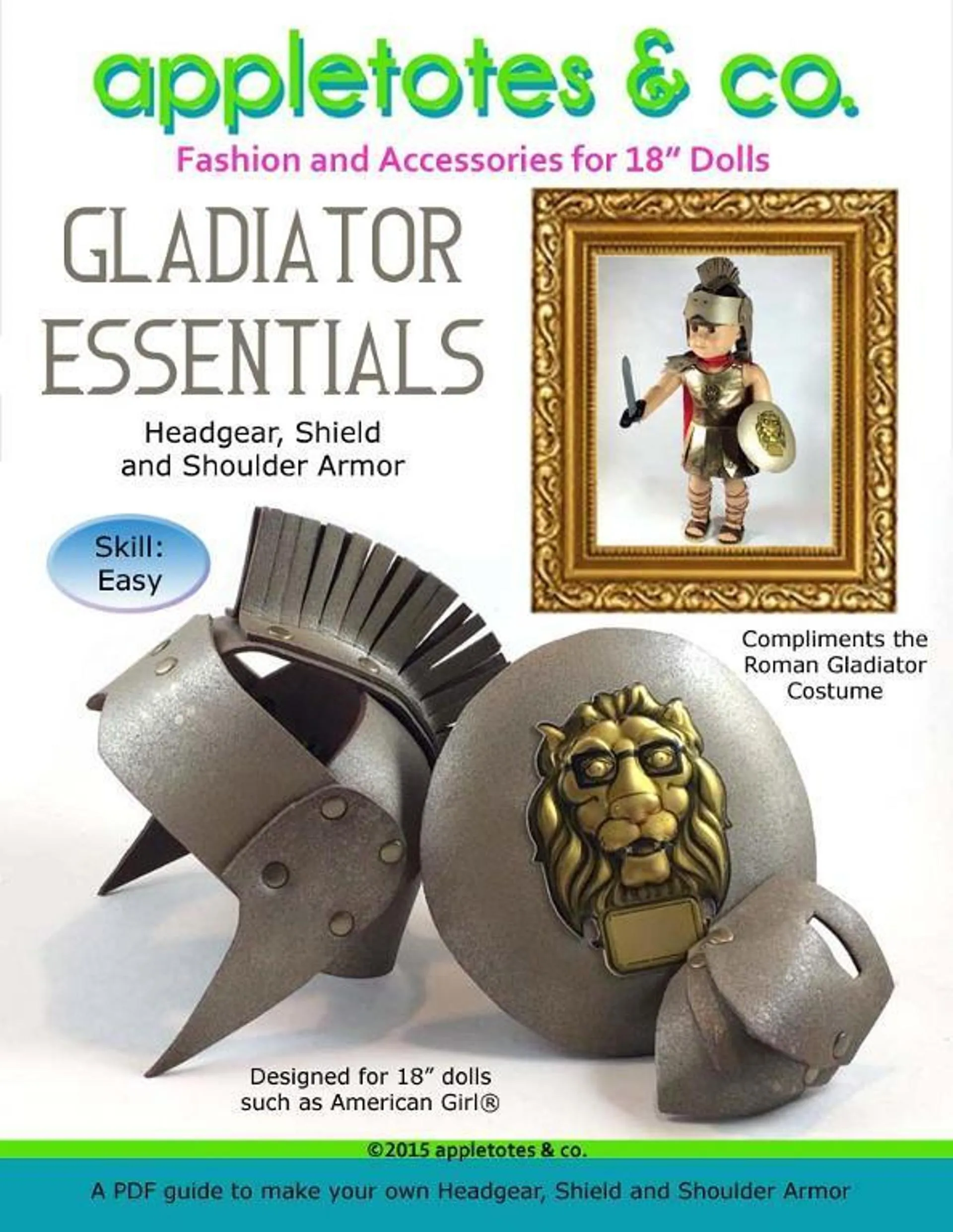 Roman Gladiator Bundle Pack Sewing Pattern for 18" Dolls