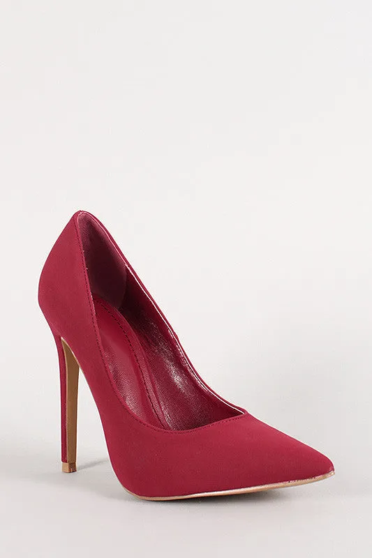 Shoe Republic Nubuck Pointy Toe Stiletto Pump