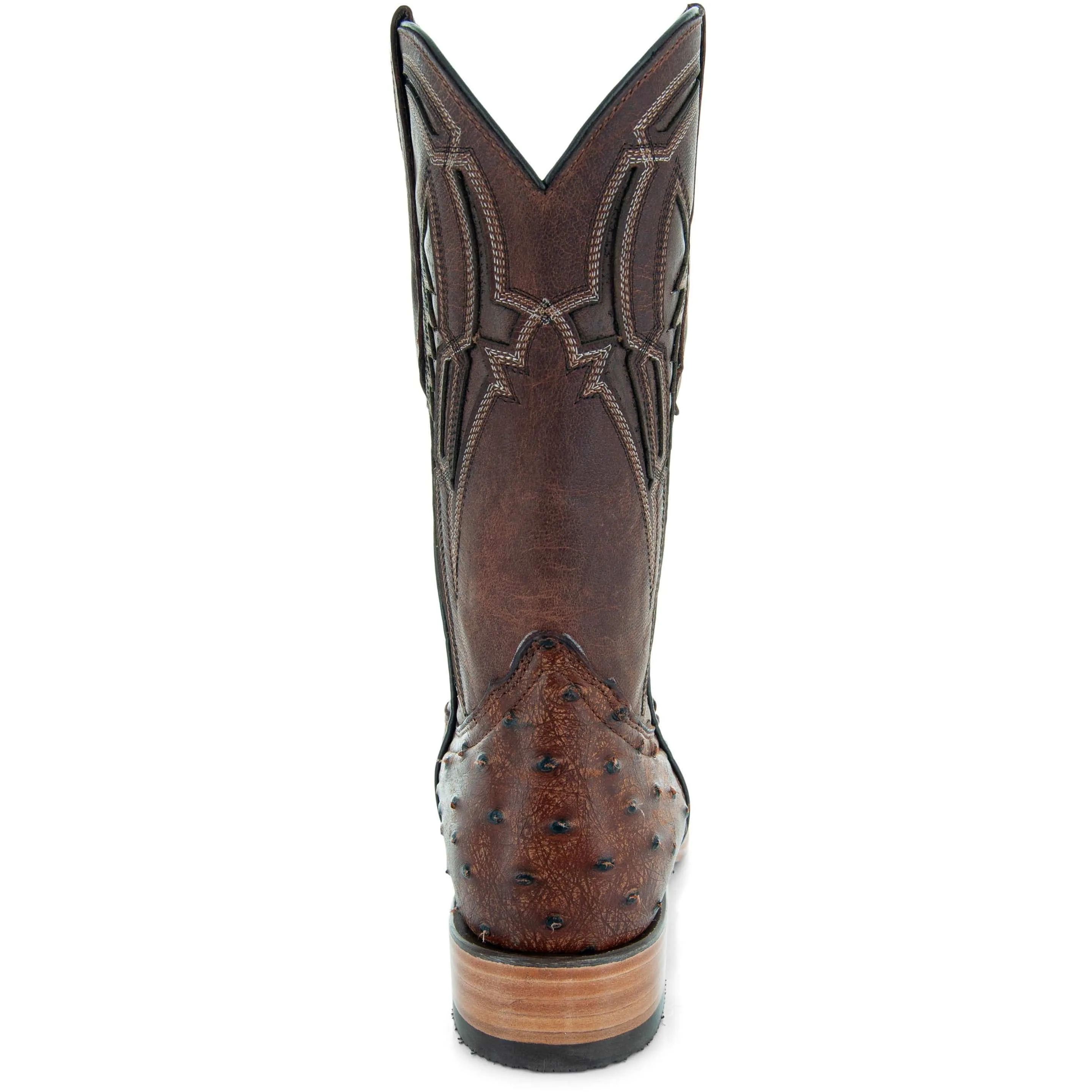 Soto Boots Mens Out of the Wild Cognac Ostrich Print Boots H50031