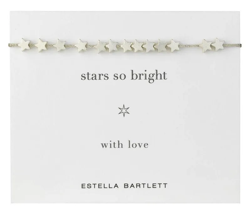 Stars So Bright Carded Friendship Bracelet Silver