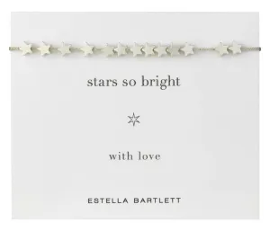 Stars So Bright Carded Friendship Bracelet Silver